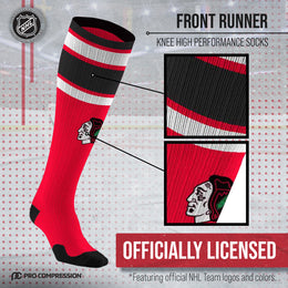 Chicago Blackhawks NHL Adult Knee High-Performance Socks - Red