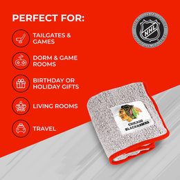 Chicago Blackhawks NHL Silk Touch Sherpa Throw Blanket - Red