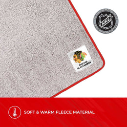 Chicago Blackhawks NHL Silk Touch Sherpa Throw Blanket - Red