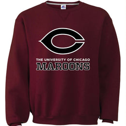 Chicago Maroons  Adult Arch N' Logo Pullover Sweatshirt - Maroon