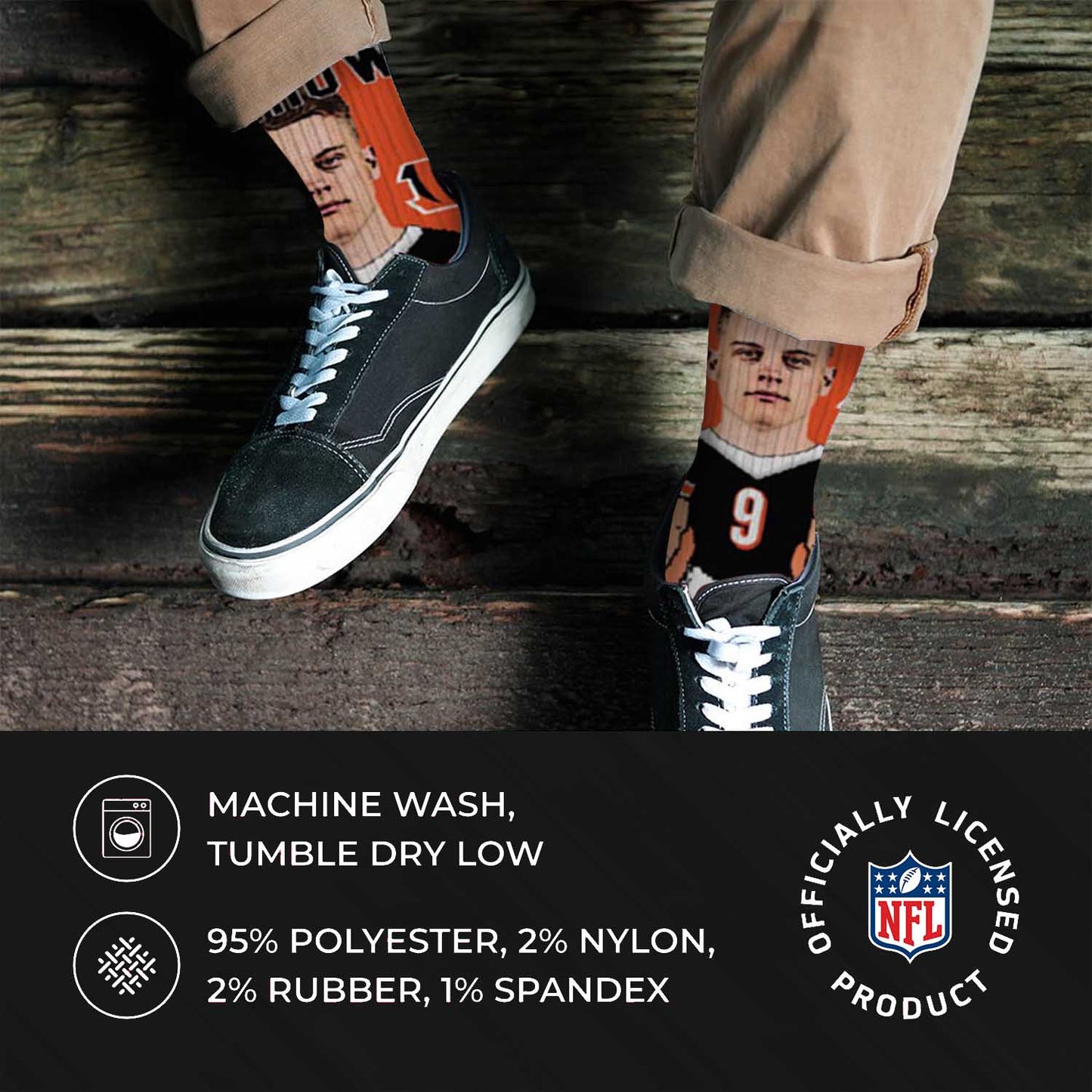 Cincinnati Bengals NFL V Curve Socks - Orange