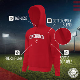 Cincinnati Bearcats Adult Arch & Logo Soft Style Gameday Hooded Sweatshirt - Red