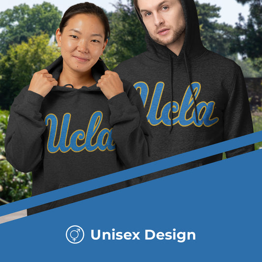 UCLA Bruins NCAA Adult Cotton Blend Charcoal Hooded Sweatshirt - Charcoal