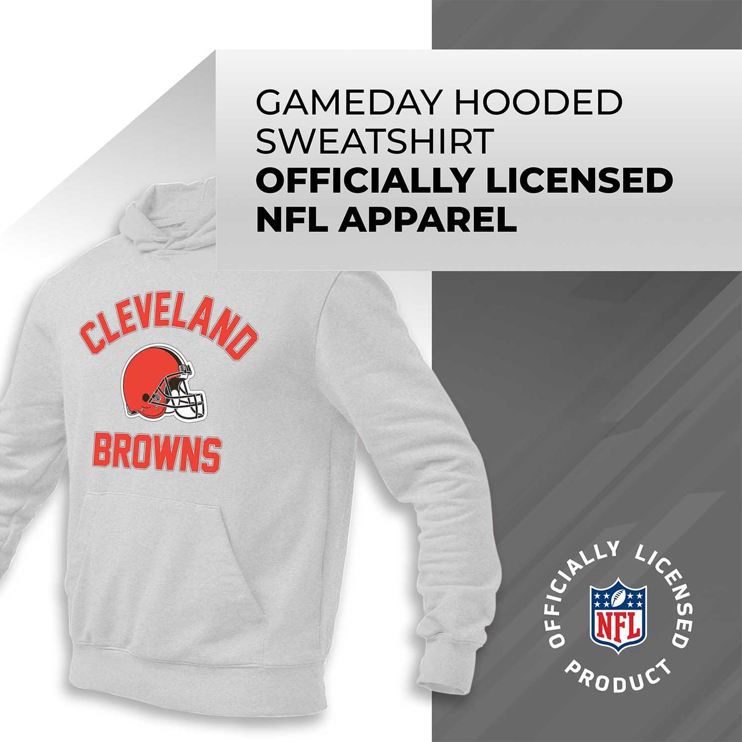 Cleveland Browns NFL Adult Gameday Hooded Sweatshirt - Sport Gray