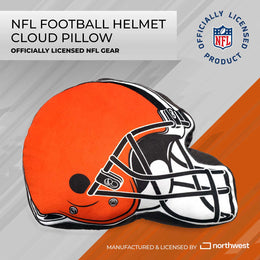 Cleveland Browns NFL Helmet Football Super Soft Plush Pillow - Orange