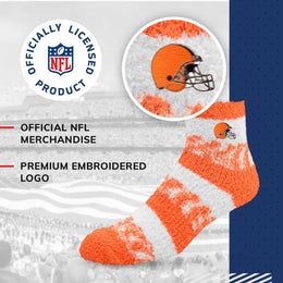 Cleveland Browns NFL Cozy Soft Slipper Socks - Orange