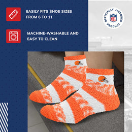 Cleveland Browns NFL Cozy Soft Slipper Socks - Orange