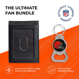 Cleveland Browns NFL Bottle Opener Keychain Bundle - Black