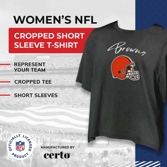 Cleveland Browns NFL Women's Crop Top - Black