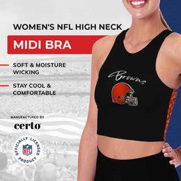 Cleveland Browns NFL Women's Sports Bra Activewear - Black