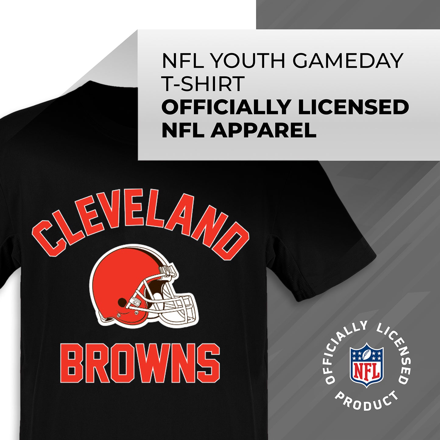 Cleveland Browns NFL Youth Gameday Football T-Shirt - Black