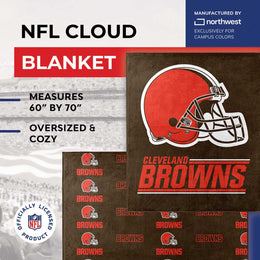 Cleveland Browns NFL Double Sided Blanket - Brown
