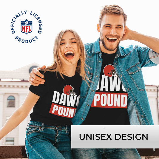 Cleveland Browns NFL Adult Team Slogan Unisex T-Shirt - Black