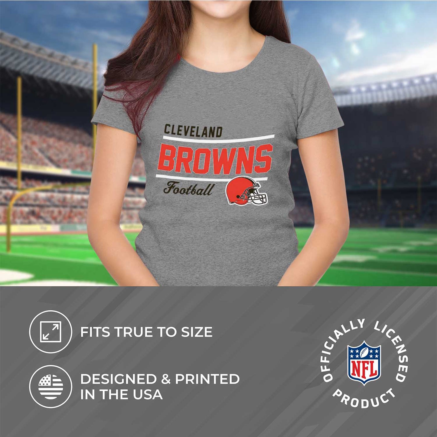 Cleveland Browns NFL Gameday Women's Relaxed Fit T-shirt - Sport Gray
