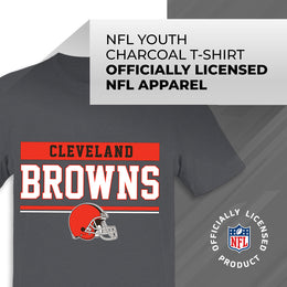 Cleveland Browns NFL Youth Short Sleeve Charcoal T Shirt - Charcoal