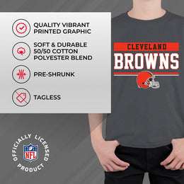 Cleveland Browns NFL Youth Short Sleeve Charcoal T Shirt - Charcoal