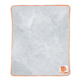 Clemson Tigers NCAA Silk Sherpa College Throw Blanket - Purple