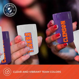 Clemson Tigers College and University 2-Pack Shot Glasses - Team Color