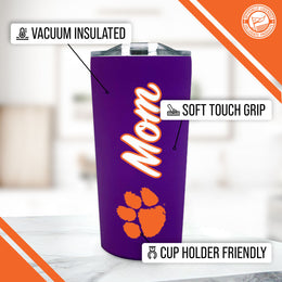 Clemson Tigers NCAA Stainless Steel Travel Tumbler for Mom - Purple
