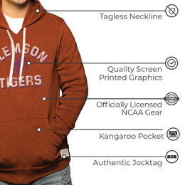 Clemson Tigers Adult University Hoodie - Orange