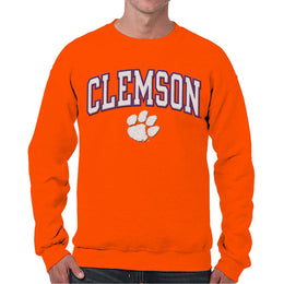 Clemson Tigers Adult Tackle Twill Crewneck - Orange