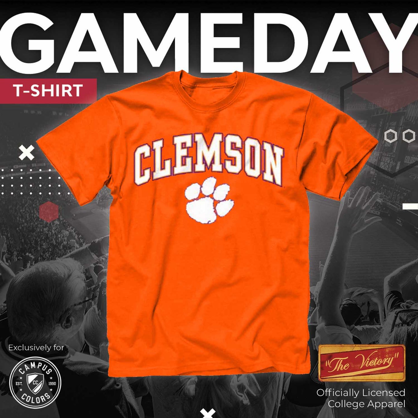 Clemson Tigers NCAA Adult Gameday Cotton T-Shirt - Orange