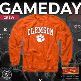 Clemson Tigers Adult Arch & Logo Soft Style Gameday Crewneck Sweatshirt - Orange