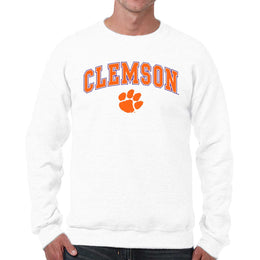 Clemson Tigers Adult Arch & Logo Soft Style Gameday Crewneck Sweatshirt - White