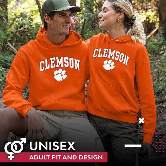 Clemson Tigers Adult Arch & Logo Soft Style Gameday Hooded Sweatshirt - Orange