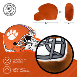Clemson Tigers NCAA Helmet Super Soft Football Pillow - Orange