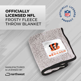 Cincinnati Bengals NFL Silk Touch Sherpa Throw Blanket - Black
