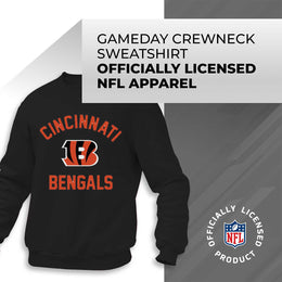 Cincinnati Bengals NFL Adult Gameday Football Crewneck Sweatshirt - Black