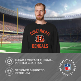Cincinnati Bengals NFL Adult Gameday Football Crewneck Sweatshirt - Black
