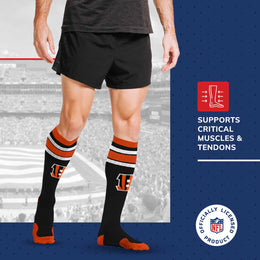 Cincinnati Bengals NFL Adult Knee High-Performance Socks - Black