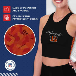 Cincinnati Bengals NFL Women's Sports Bra Activewear - Black