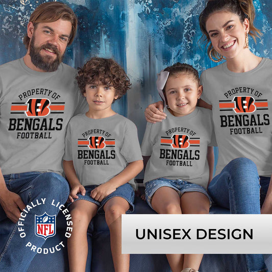 Cincinnati Bengals NFL Youth Property Of Short Sleeve Lightweight T Shirt - Sport Gray