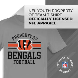 Cincinnati Bengals NFL Youth Property Of Short Sleeve Lightweight T Shirt - Sport Gray