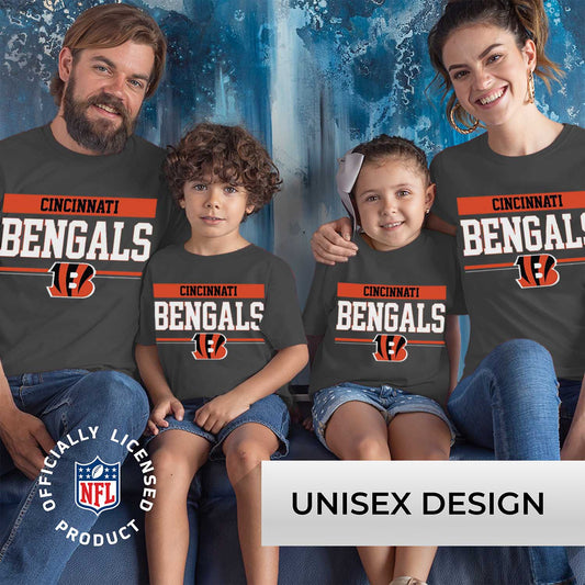 Cincinnati Bengals NFL Youth Short Sleeve Charcoal T Shirt - Charcoal
