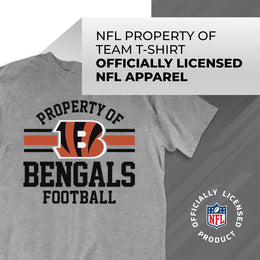 Cincinnati Bengals NFL Adult Property Of T-Shirt - Sport Gray
