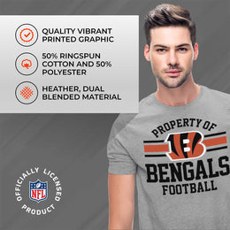 Cincinnati Bengals NFL Adult Property Of T-Shirt - Sport Gray