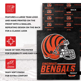 Cincinnati Bengals NFL Double Sided Blanket - Black
