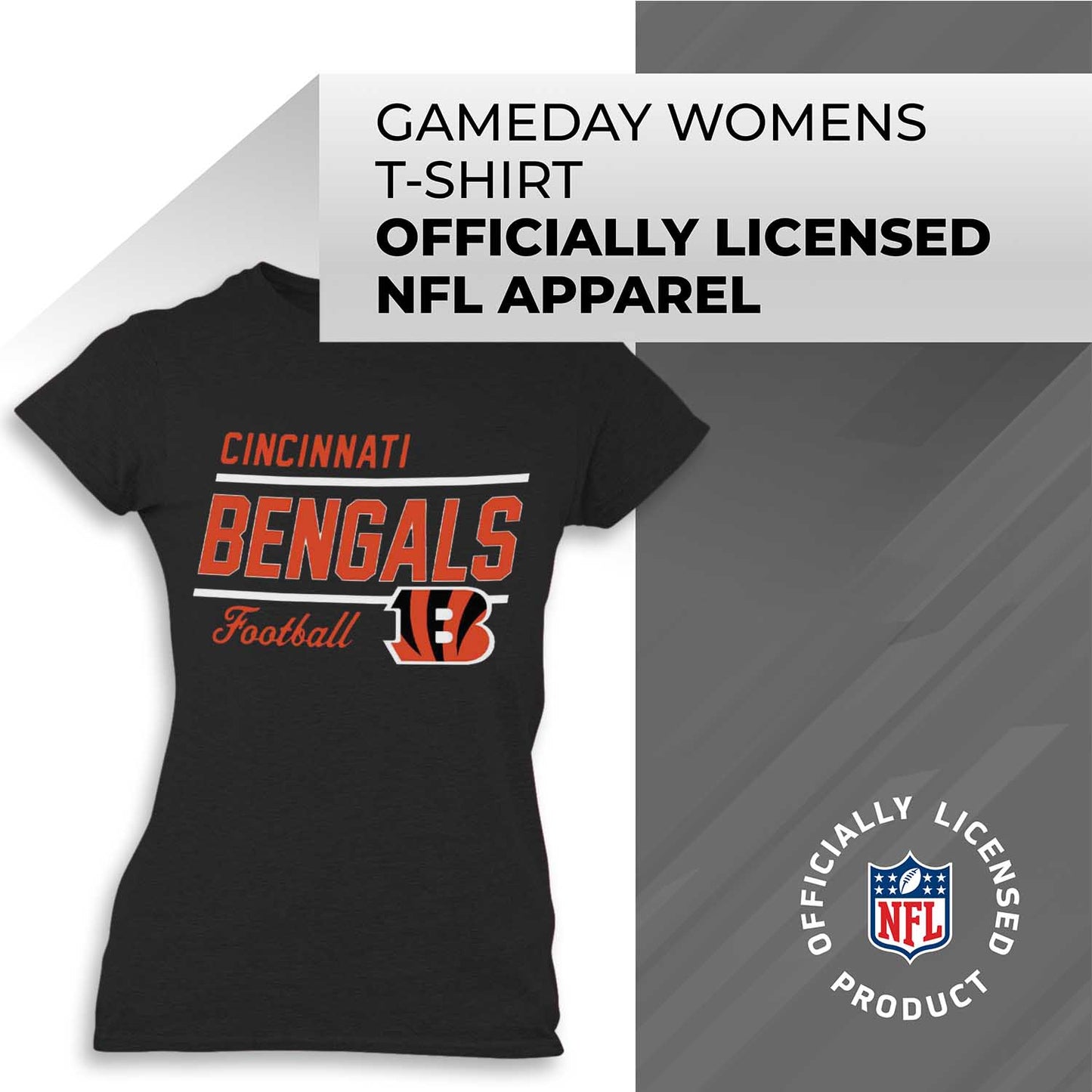 Cincinnati Bengals NFL Gameday Women's Relaxed Fit T-shirt - Black