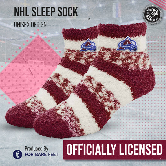 Colorado Avalanche NHL Unisex Cozy Sleep Socks - Maroon