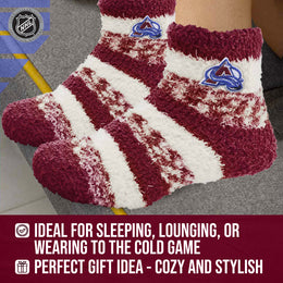 Colorado Avalanche NHL Unisex Cozy Sleep Socks - Maroon