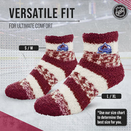 Colorado Avalanche NHL Unisex Cozy Sleep Socks - Maroon