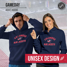 Columbus Blue Jackets Adult NHL Gameday Hooded Sweatshirt - Navy