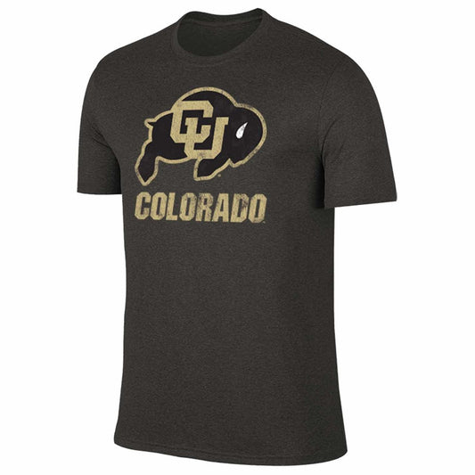 Colorado Buffaloes Adult MVP Heathered Cotton Blend T-Shirt - Black
