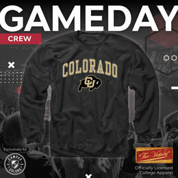 Colorado Buffaloes Adult Arch & Logo Soft Style Gameday Crewneck Sweatshirt - Black