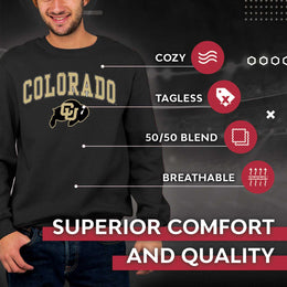 Colorado Buffaloes Adult Arch & Logo Soft Style Gameday Crewneck Sweatshirt - Black