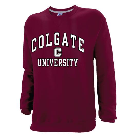 Colgate Raiders  Adult Arch N' Logo Pullover Sweatshirt - Maroon